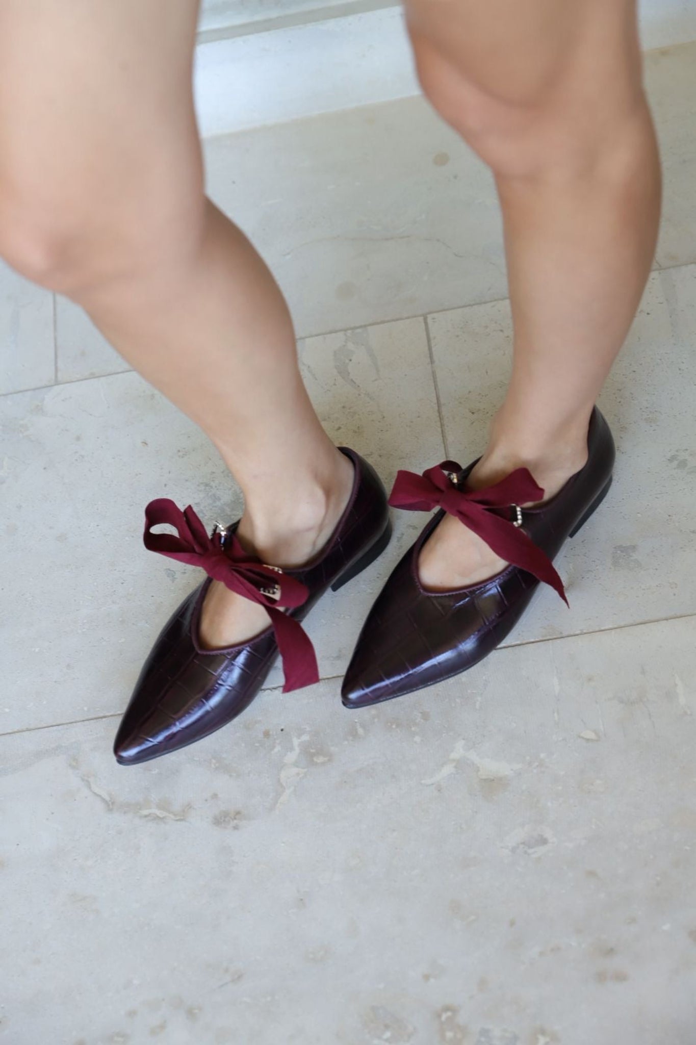 BALLERINA DOMME CROCO BURDEO