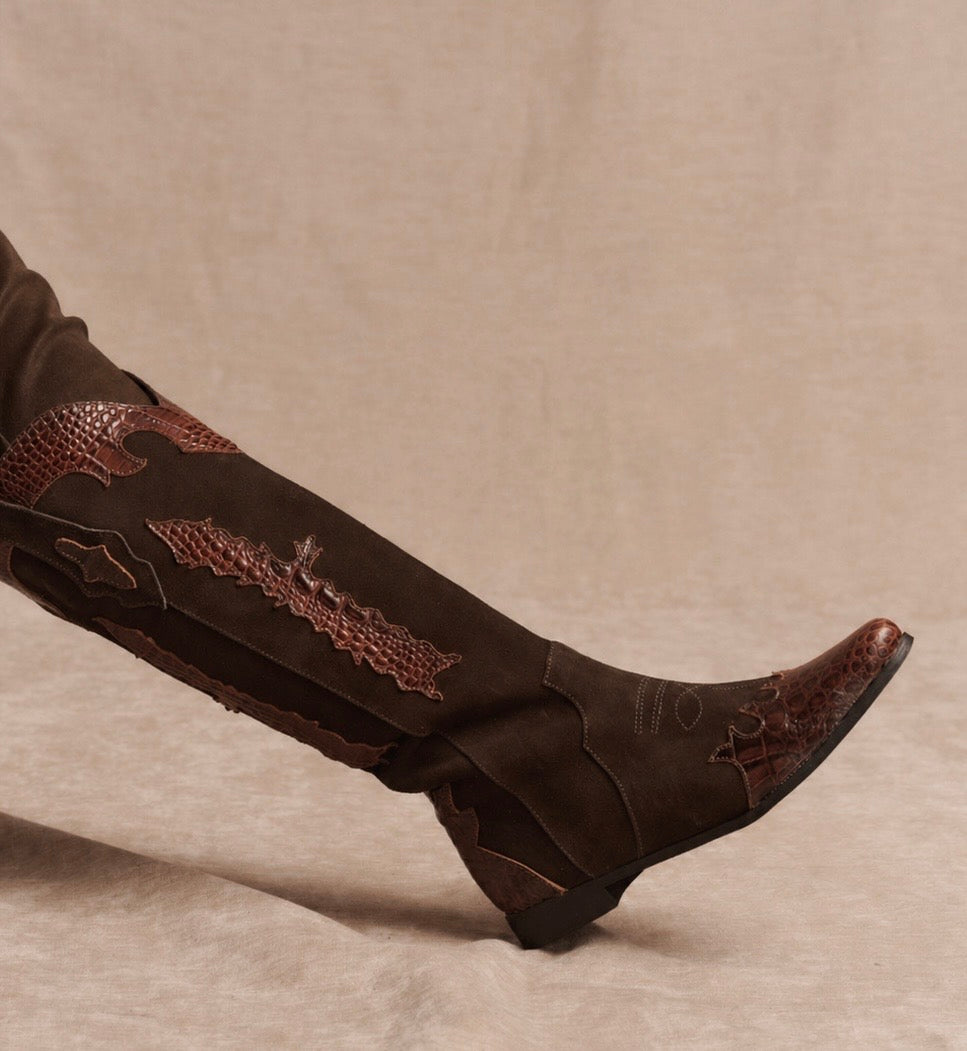 BOTA TEXANA LARGA CHOCOLATE