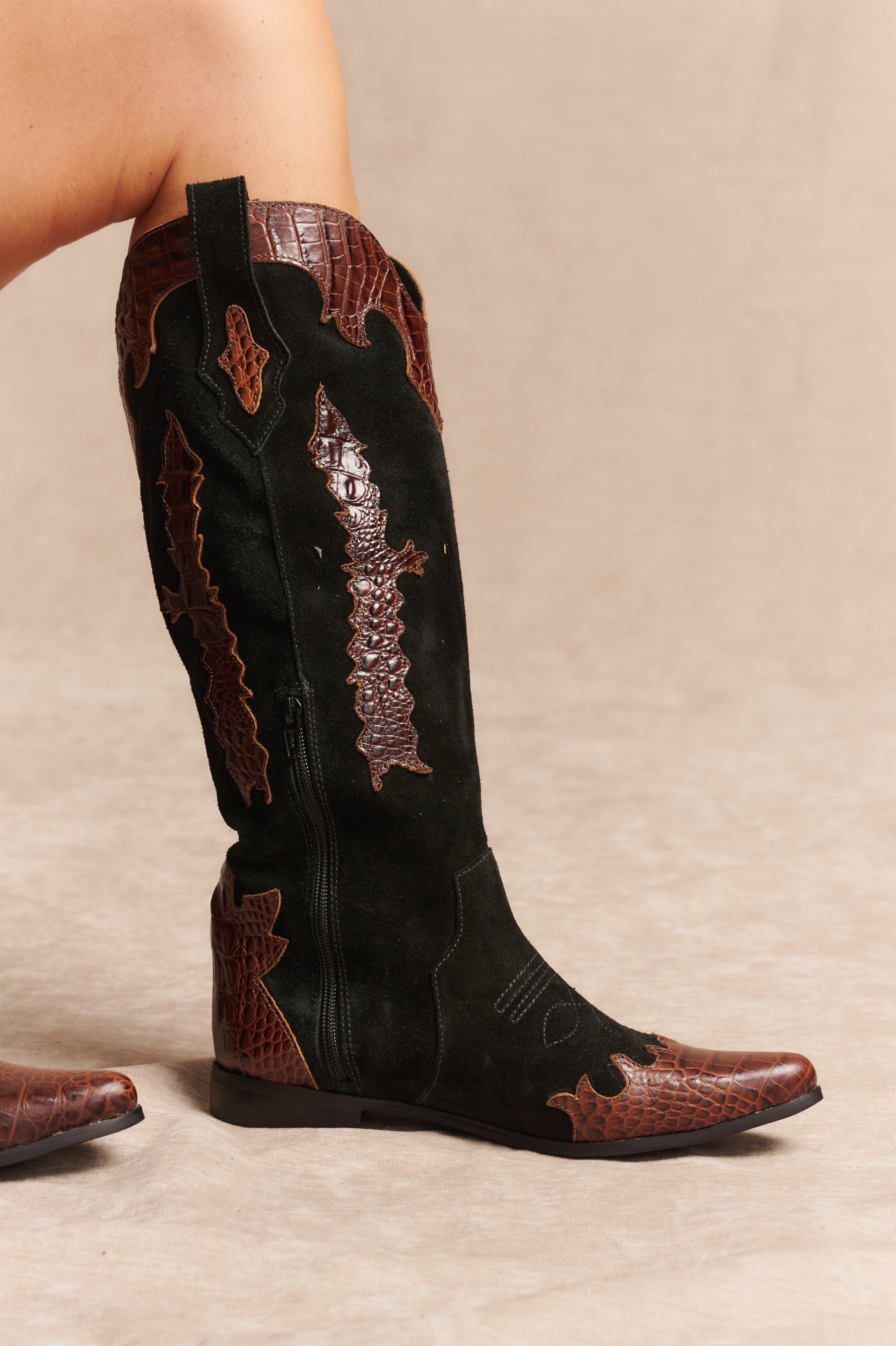 BOTA TEXANA LARGA BICOLOR