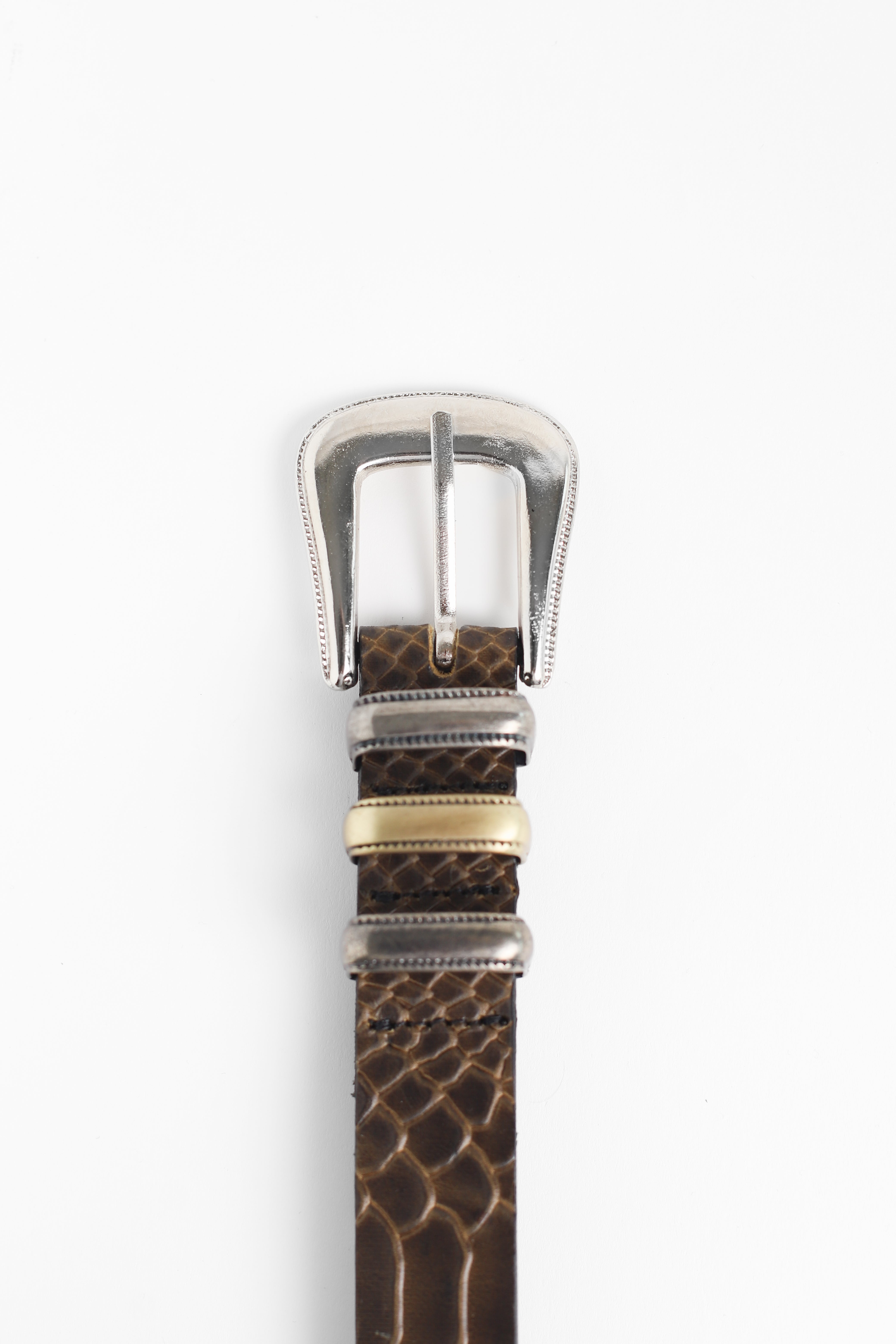 CINTURON CROCO TRIPLE VERDE