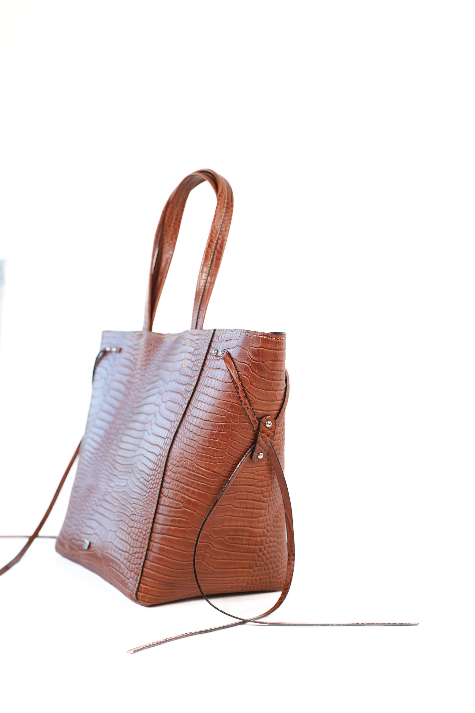 CARTERA CROCO CAFÉ