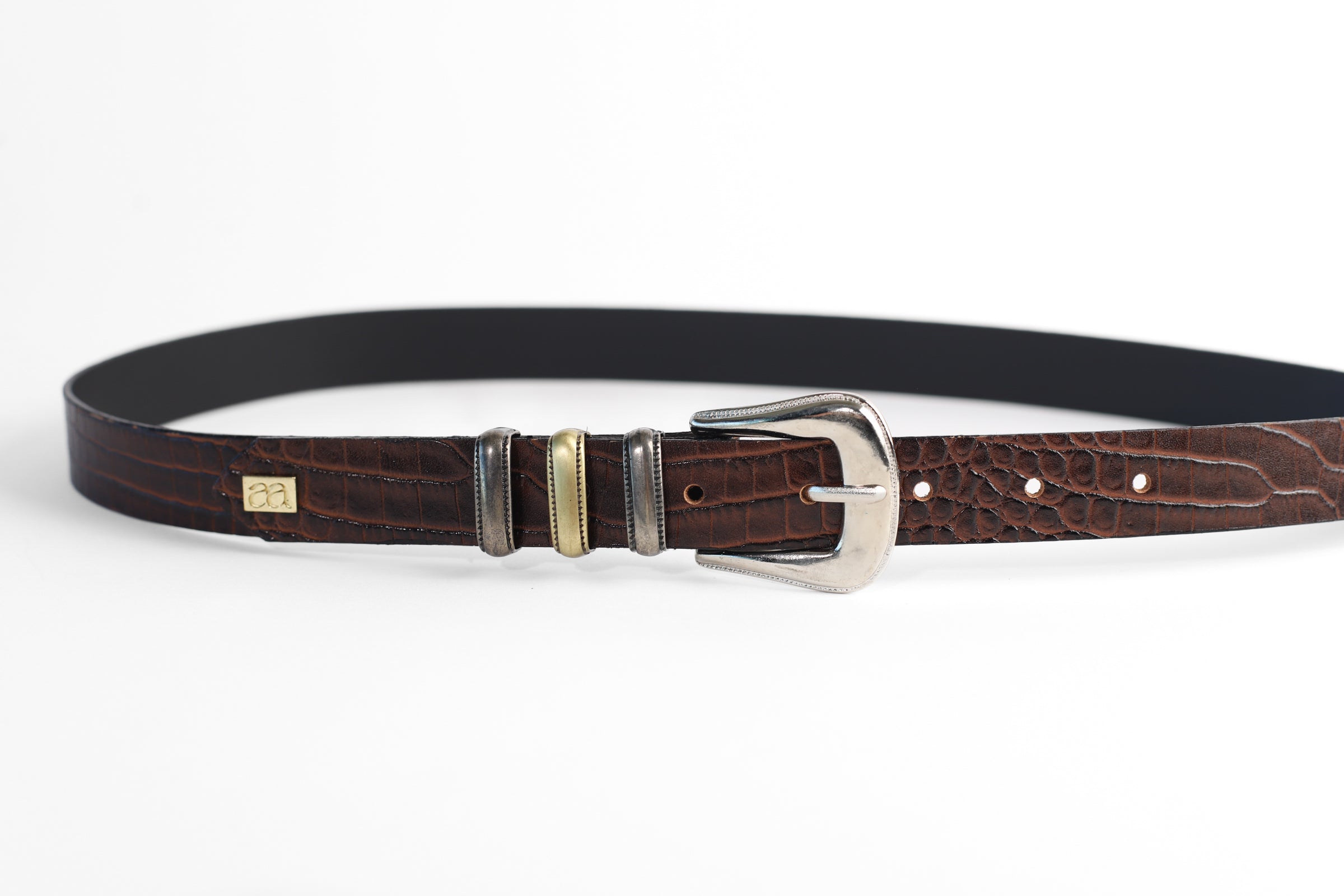 CINTURON CROCO TRIPLE CHOCOLATE