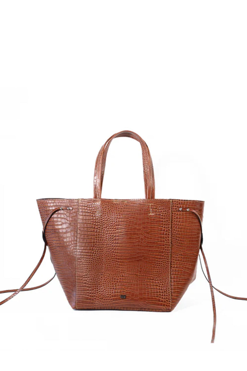 CARTERA CROCO CAFÉ - Alba y Adela