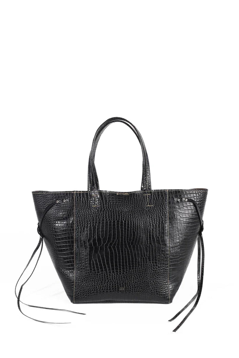 CARTERA CROCO NEGRO - Alba y Adela