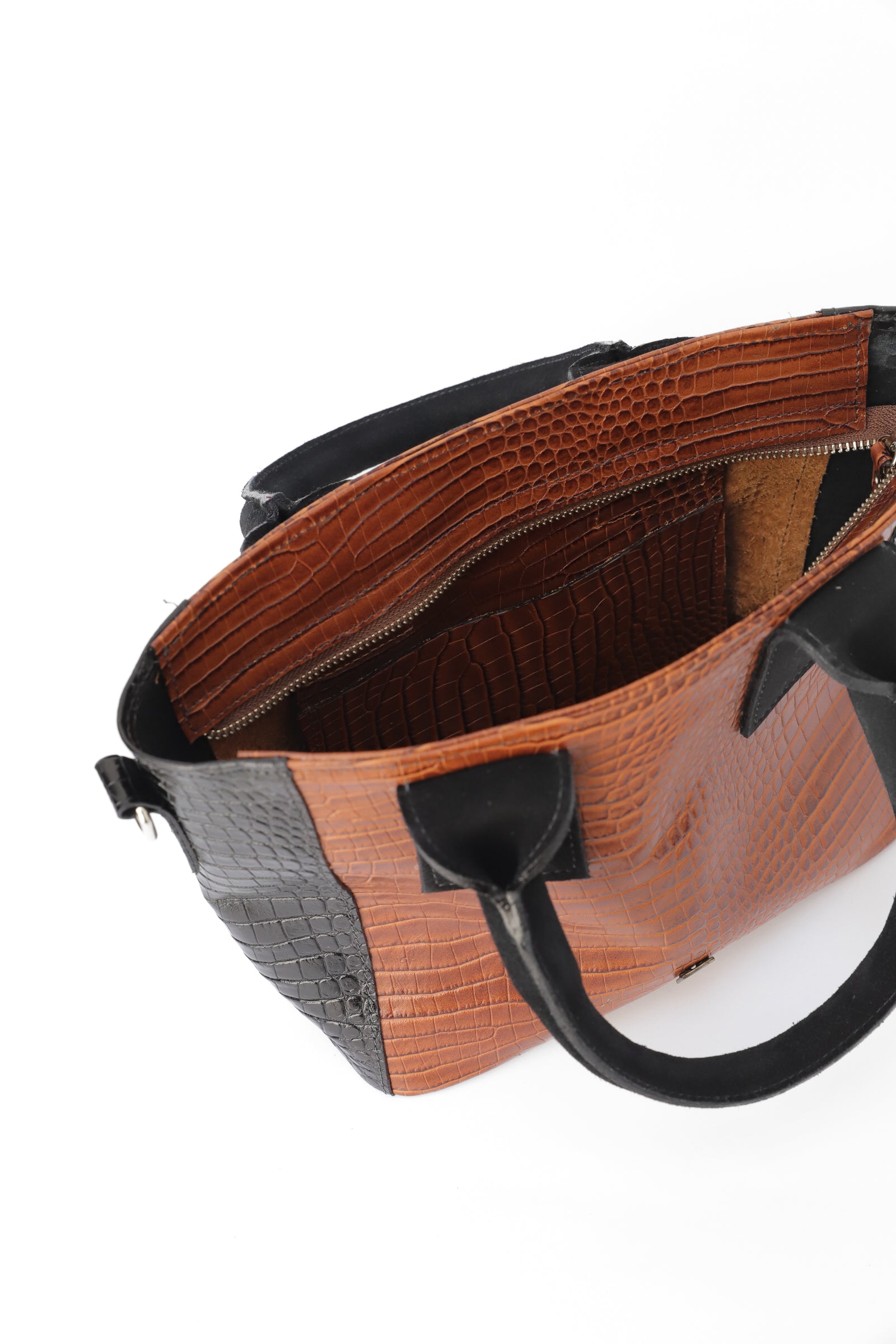 CARTERA CROCO RENO CAMEL - Alba y Adela