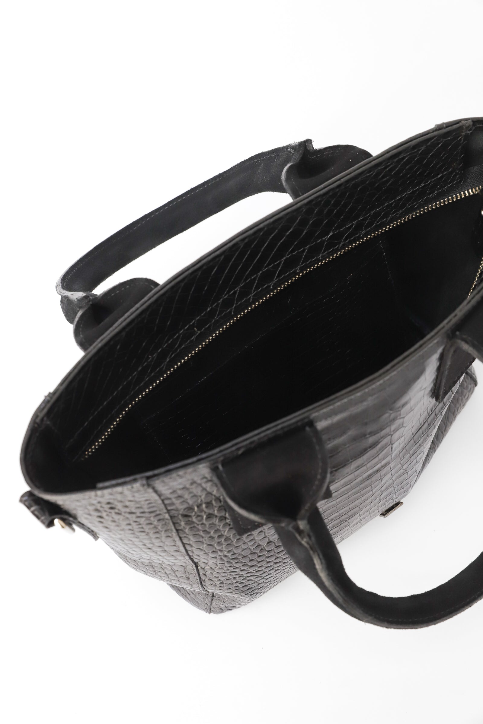 CARTERA CROCO RENO NEGRA - Alba y Adela