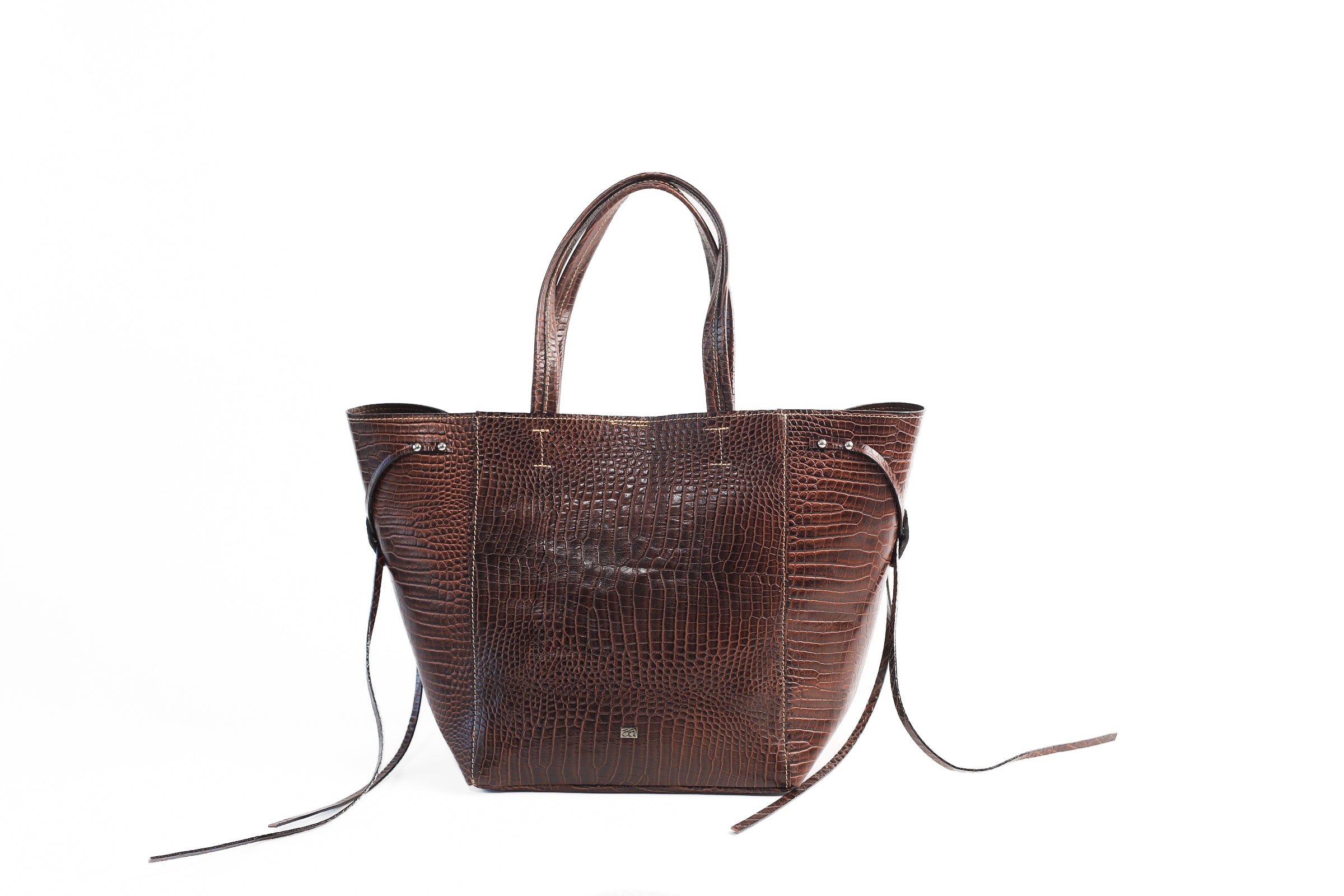CARTERA CROCO CHOCOLATE